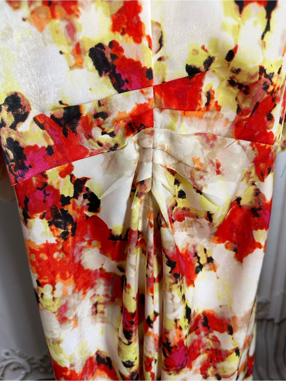 Dkny Cream Maxi Dress with Red Floral Print - Picture 7 of 13